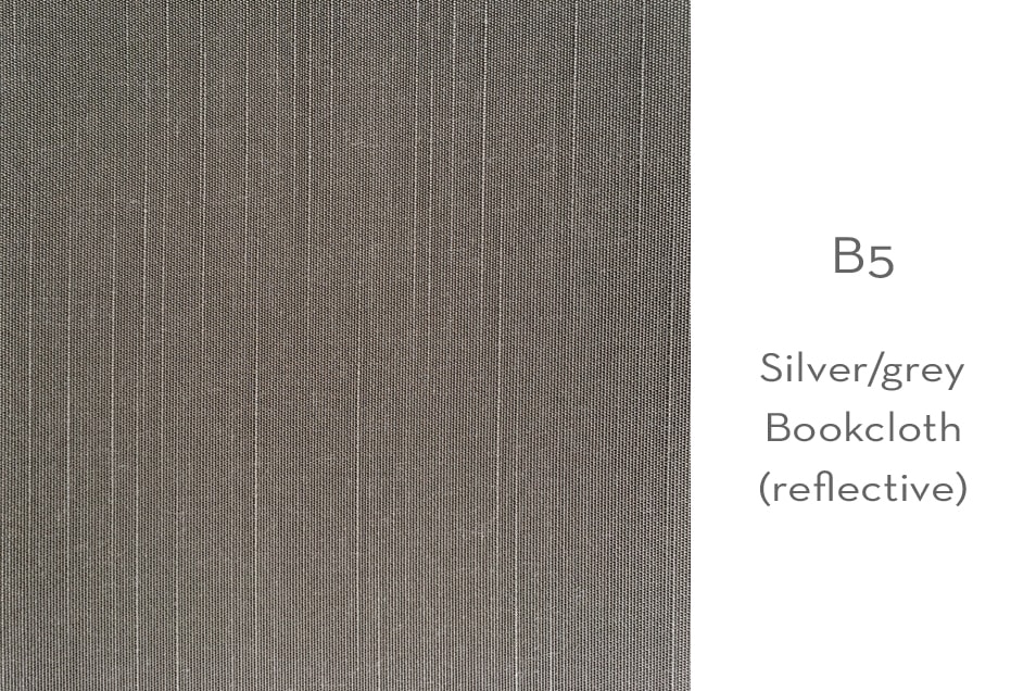 B5 silver grey bookcloth
