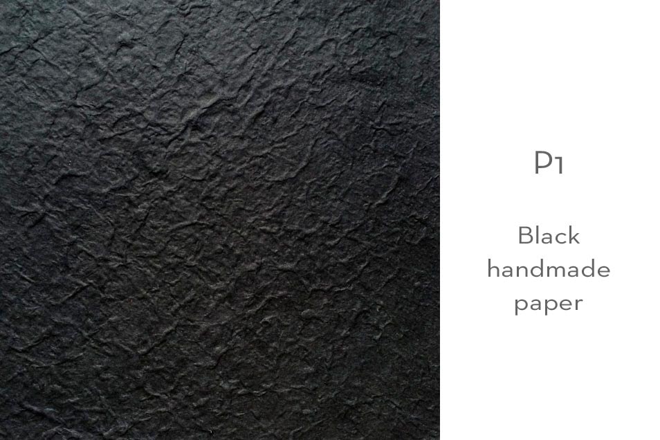 P1 black handmade paper