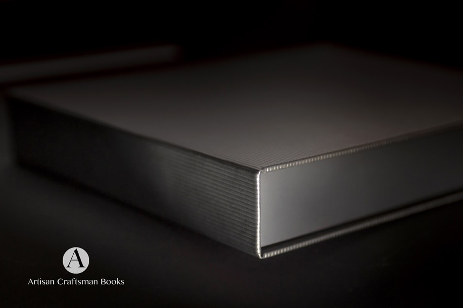 Luxury fine art photography book with metallic binding